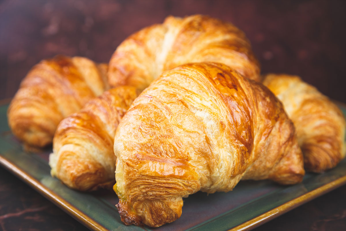 Freshly baked croissants made on Maui.