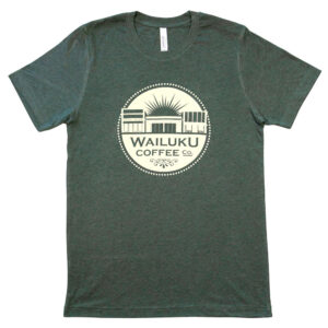 A green logo t-shirt that says "Wailuku Coffee Co."